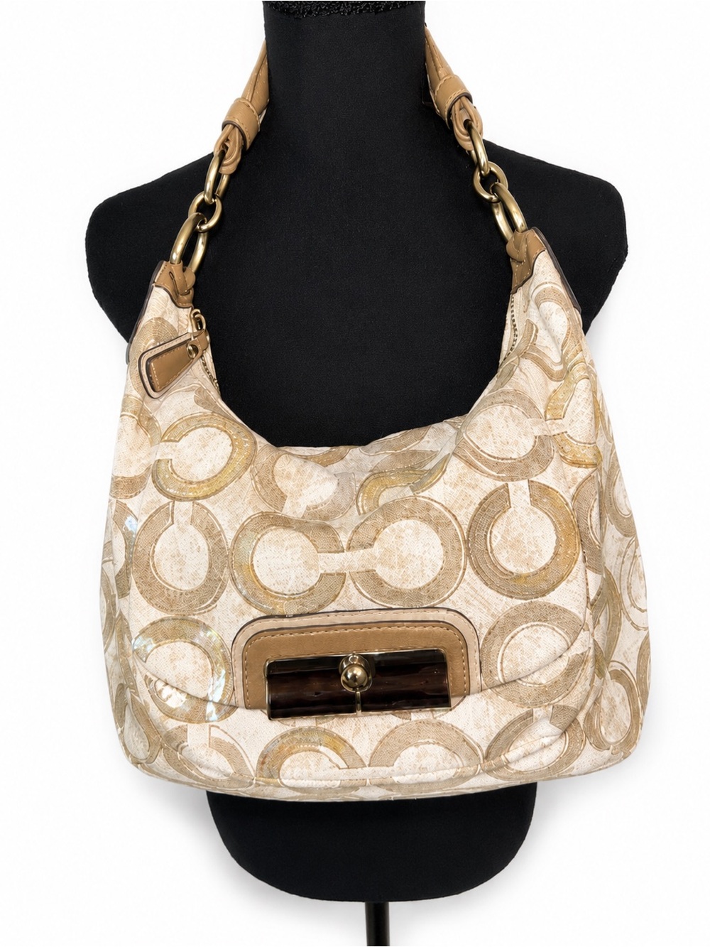 Coach Kristin Sequin Optic Art Signature Canvas Convertible Bag